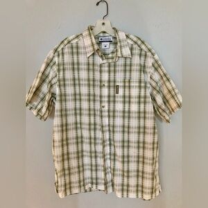 Columbia Sportwear - Men's Button Down Collard Short Sleeve Plaid Shirt - L